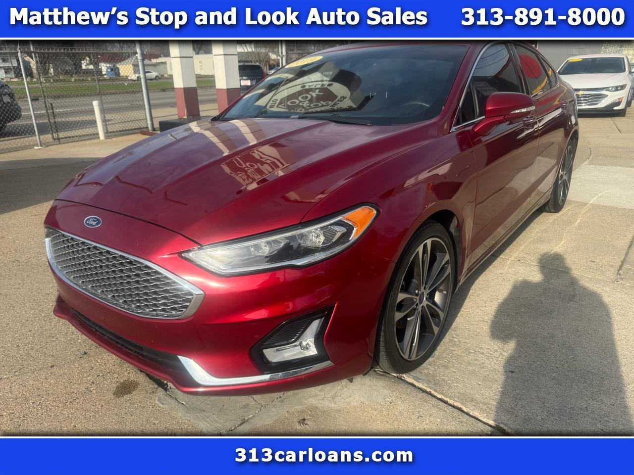 Red 2019 Ford Fusion Sedan Front-Wheel Drive